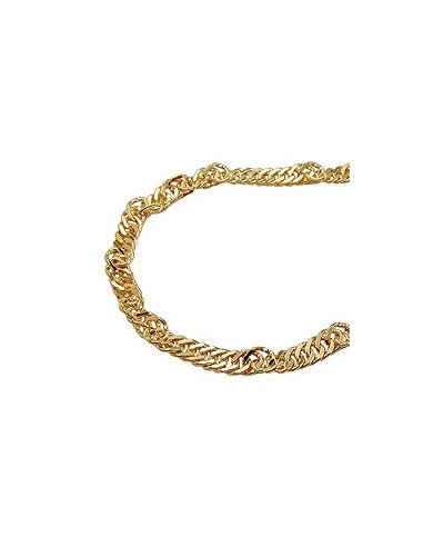 necklace 2.3mm singapore chain gold-plated amd 40cm