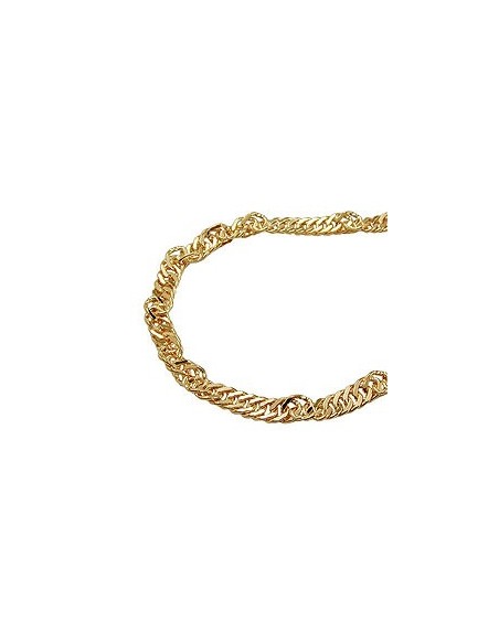necklace 2.3mm singapore chain gold-plated amd 40cm