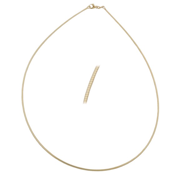 necklace 1.2mm round tonda chain gold-plated 42cm