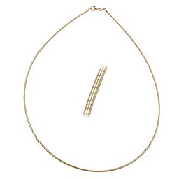 necklace 1.2mm round tonda chain gold-plated 42cm