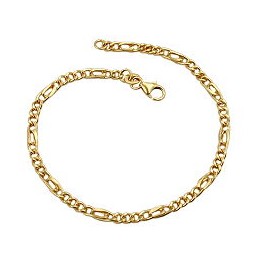 bracelet figaro chain 19cm 9k gold