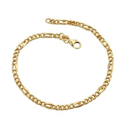 bracelet figaro chain 19cm 9k gold