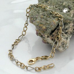 bracelet figaro curb chain 9k gold