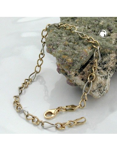 bracelet figaro curb chain 9k gold