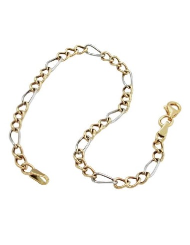bracelet figaro curb chain 9k gold
