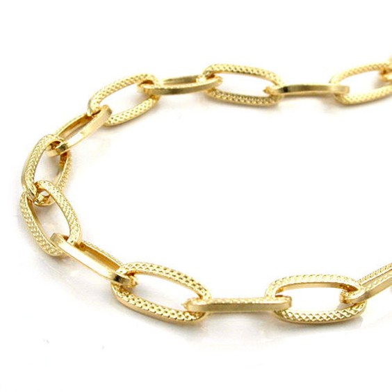 necklace anchor-chain gold-plated 70cm