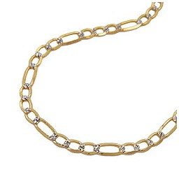 necklace figaro chain 45cm 14k gold