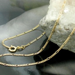 necklace 1.6mm figaro chain 9k gold 45cm