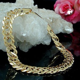 bracelet 7.7mm fantasy chain gold-plated amd 17cm