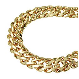 bracelet 7.7mm fantasy chain gold-plated amd 17cm