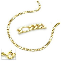 necklace 1.6mm figaro chain 9k gold 45cm