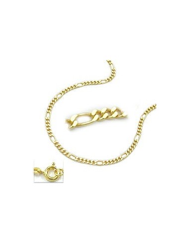 necklace 1.6mm figaro chain 9k gold 45cm