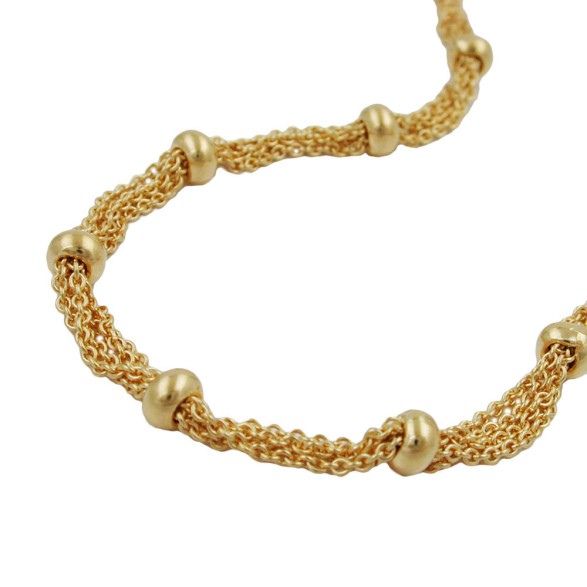 necklace 50cm 4mm balls gold-plated