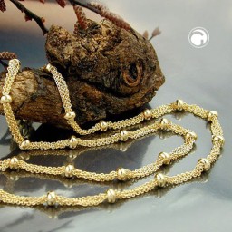 necklace rope chain 4 mm balls gold-plated 45cm