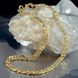 bracelet eye-of-tiger chain gold plated