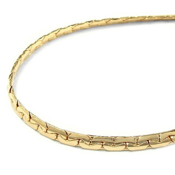 bracelet flat anchor chain gold plated 19cm