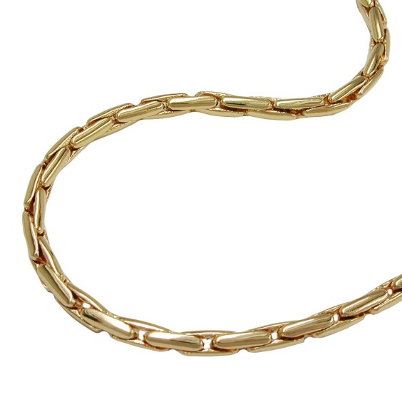 necklace round cobra chain gold plated 60cm