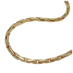 necklace round cobra chain gold plated 60cm