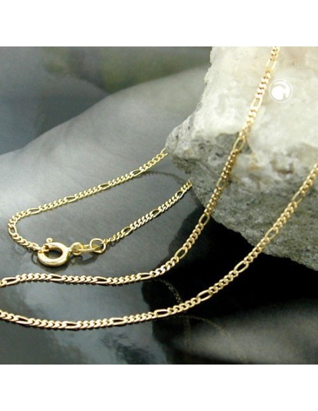 necklace 1.6mm figaro chain 9k gold 42cm