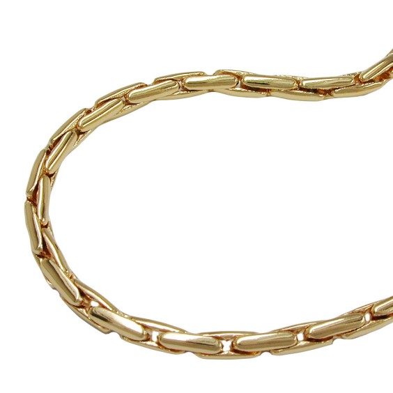 necklace round cobra chain gold plated 60cm