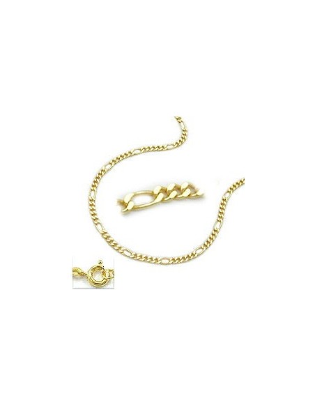 necklace 1.6mm figaro chain 9k gold 42cm