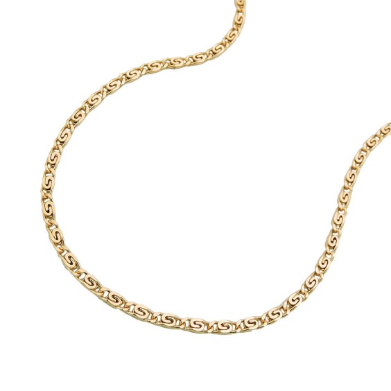 necklace s-curb chain 50cm 14k gold