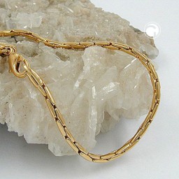 bracelet round cobra chain gold plated 21cm