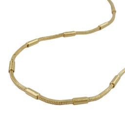 necklace snake chain tubes gold plated