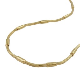 bracelet snake chain tubes gold plated