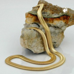 necklace 6x2mm snake chain gold-plated