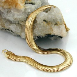 bracelet 4x2mm snake chain gold-plated