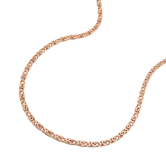 necklace s-curb chain 42cm 14k red gold