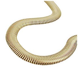 bracelet 6x2mm snake chain gold-plated