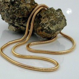 necklace 2.4mm snake chain gold-plated 50cm