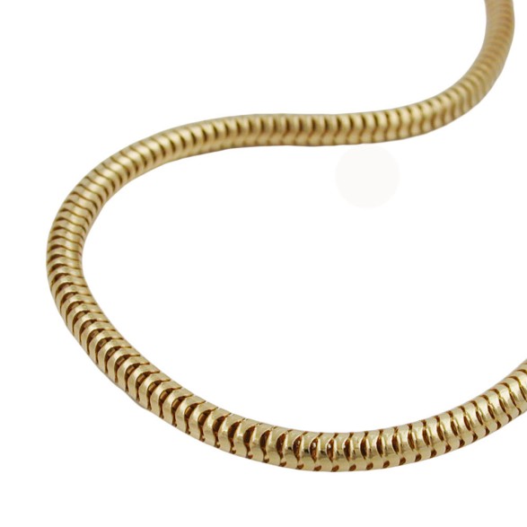 necklace snake chain 2.4 mm gold-plated 38cm