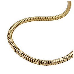 necklace snake chain 2.4 mm gold-plated 38cm