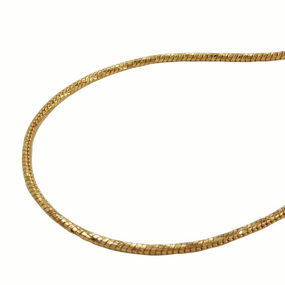 bracelet round snake chain gold plated