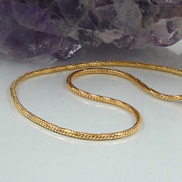 bracelet round snake chain gold plated