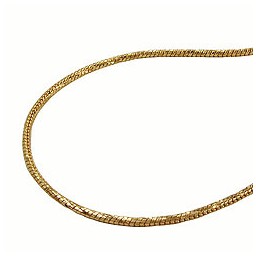 bracelet round snake chain gold plated