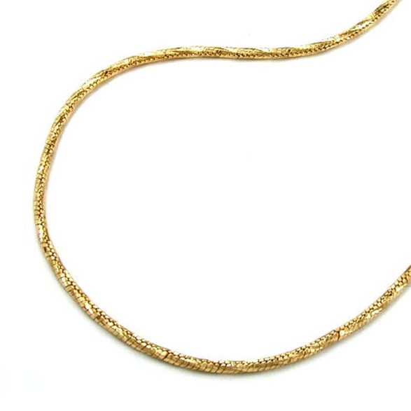 bracelet round snake chain gold plated