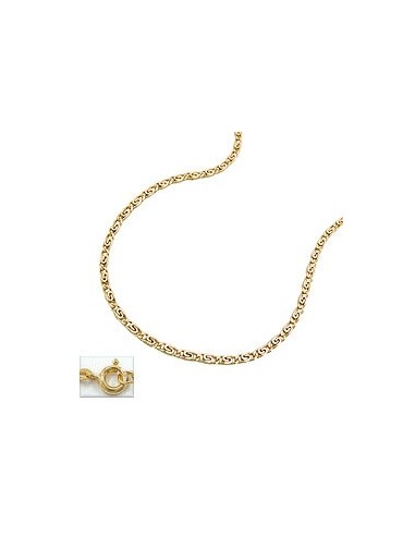 necklace 1.2mm s-curb scroll chain 14kt gold 42cm