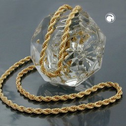 necklace french rope chain gold plated 70cm