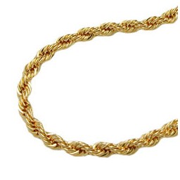 necklace french rope chain gold plated 70cm