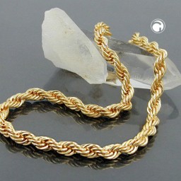 bracelet french rope chain gold plated 19cm