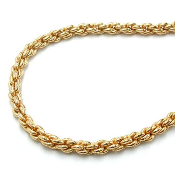 bracelet rope chain gold plated 19cm