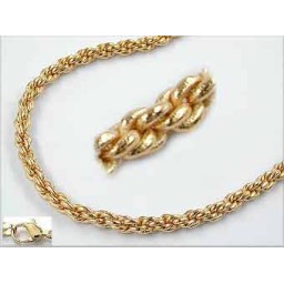 bracelet rope chain gold plated 19cm