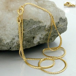 flat curb chain gold plated