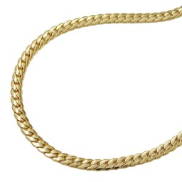 flat curb chain gold plated