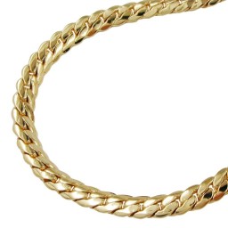 flat curb chain 4mm gold plated