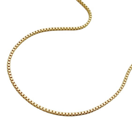 necklace 0.7mm venetian box chain 9kt gold 38cm